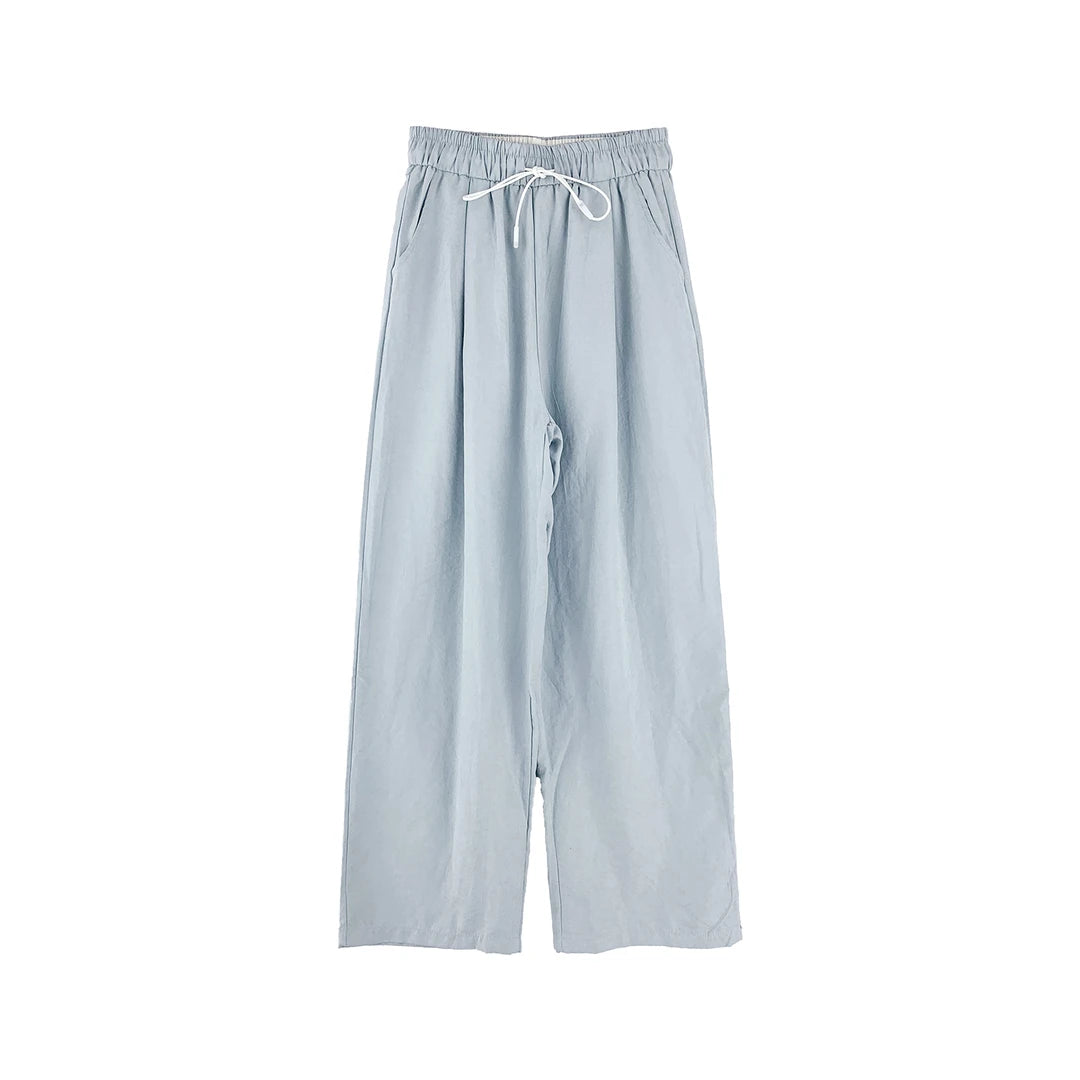 Elastic Waist Pleated Casual Pants