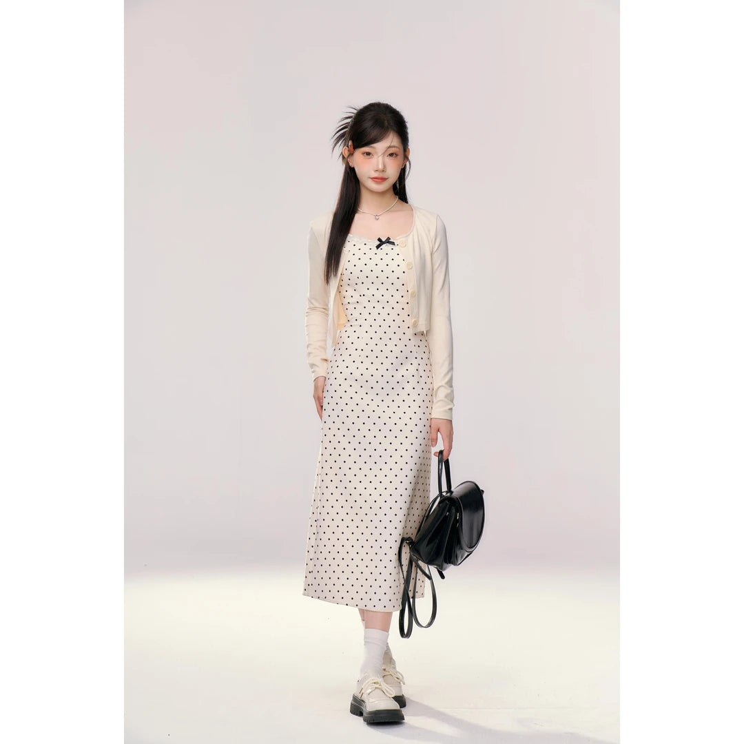 Polka Dot Slim Waist Dress