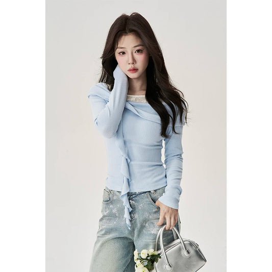 Lace One Neck Knit Shirt