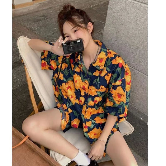 Hawaiian Retro Flower Shirt