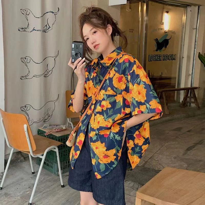 Hawaiian Retro Flower Shirt