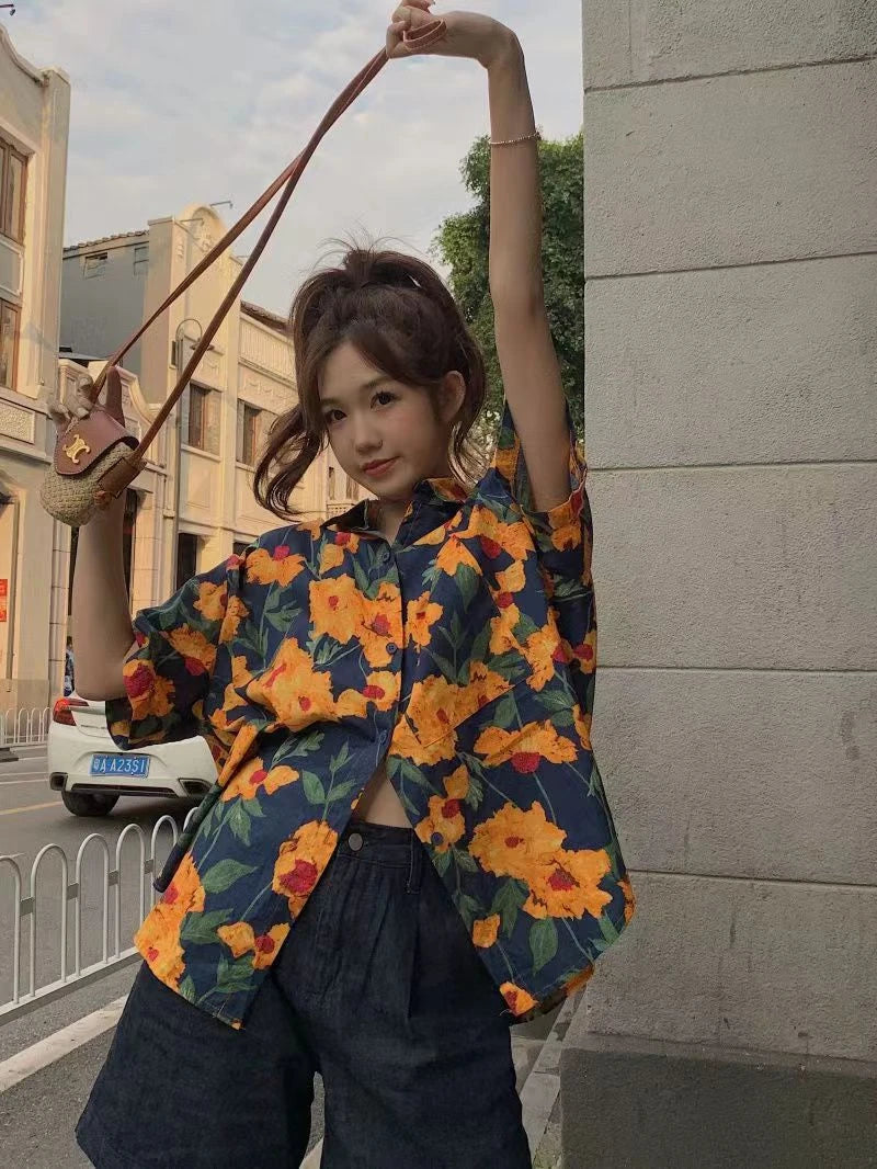 Hawaiian Retro Flower Shirt
