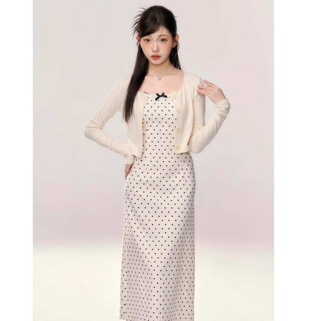 Polka Dot Slim Waist Dress